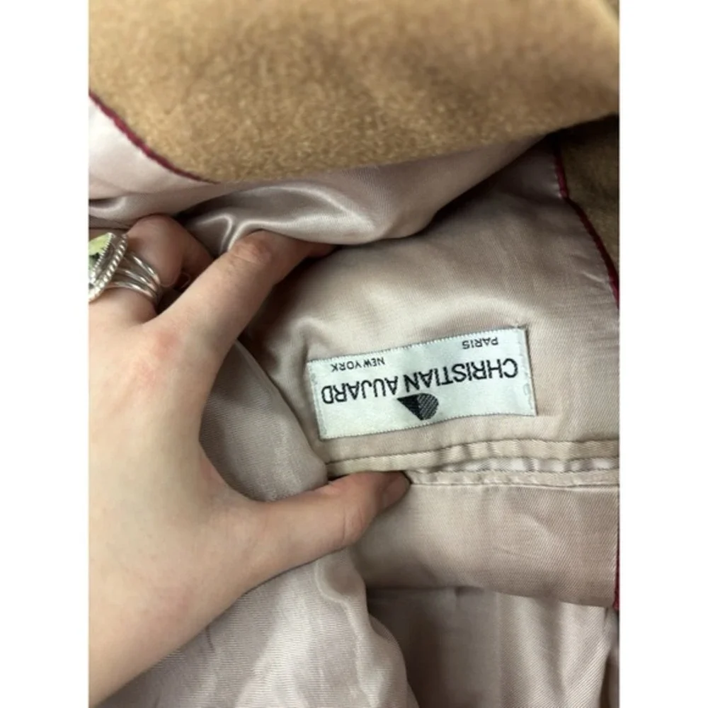 Christian Aujard Mens 46 R Tan Wool Camel Hair Blend Sport Coat Blazer‎ VTG